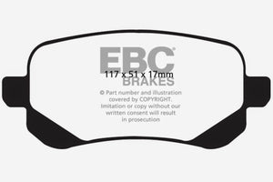 EBC 08-11 Chrysler Town & Country 3.3 Yellowstuff Rear Brake Pads