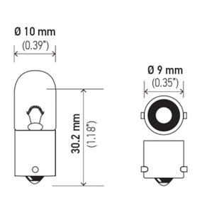 Hella Bulb 1893 12V 5W BA9s T3.25