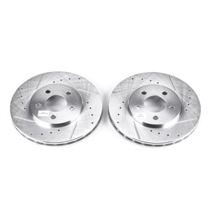 Power Stop 95-00 Chrysler Cirrus Front Evolution Drilled & Slotted Rotors - Pair