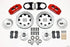 Wilwood Dynapro 6 Front Hub Kit 12.19in Drilled Red 37-48 Ford Psgr. Car Spindle