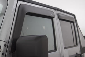 AVS 07-18 Jeep Wrangler Unlimited Ventvisor Low Profile Window Deflectors 4pc - Matte Black