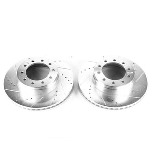 Power Stop 17-20 Ford F-550 Super Duty Front Drilled & Slotted Rotor - Pair