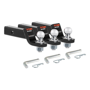 Curt Loaded Ball Mounts w/1-7/8in Balls (2in Shank 3500lbs 2in Drop 3-Pack)