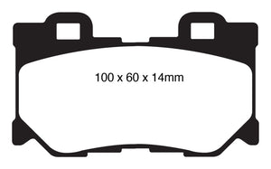 EBC 08-13 Infiniti FX50 5.0 Greenstuff Rear Brake Pads