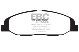 EBC 08-13 Cadillac CTS 3.0 Redstuff Front Brake Pads