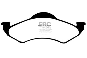 EBC 00-02 Dodge Dakota 2WD 2.5 Yellowstuff Front Brake Pads