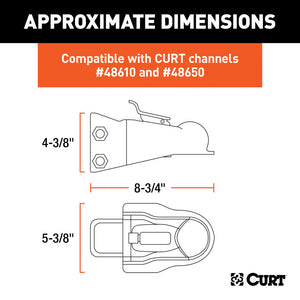 Curt 2-5/16in Channel-Mount Coupler w/Easy-Lock (14000lbs Black)