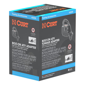 Curt Bolt-On ATV Tongue Adapter w/2in Receiver