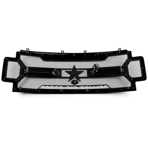 RBP RX-3 Midnight Edition Black LED Bar Grille (Studded) 17 Ford Super Duty F250/F350 w/Front Camera