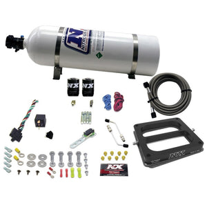 Nitrous Express Dom/Gasoline Nitrous Kit (100-500HP) w/15lb Bottle