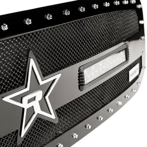 RBP RX-3 Midnight Edition Black LED Bar Grille (Studded) 13-17 Dodge Ram 1500