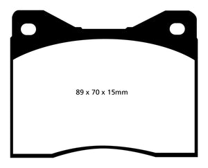 EBC 96-00 Ac Ace 5.0 Greenstuff Front Brake Pads