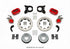 Wilwood Forged Dynalite P/S Rear Kit w/MC4 P-Brake Drill Red Chev 12 Bolt w/Clip Eliminator