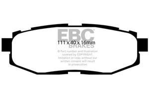 EBC 12+ Scion FR-S 2 Yellowstuff Rear Brake Pads