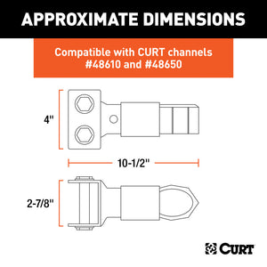 Curt 2-5/16in Channel-Mount Coupler w/Sleeve-Lock (12500lbs Black)