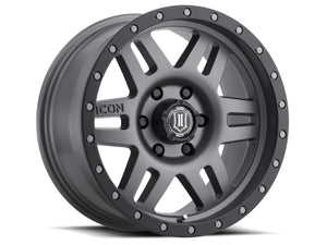 ICON Six Speed 17x8.5 6x135 6mm Offset 5in BS 94mm Bore Titanium Wheel