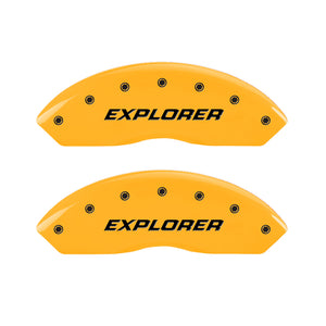 MGP 4 Caliper Covers Engraved Front & Rear Explorer/2011 Yellow Finish Black Char 2006 Ford Explorer