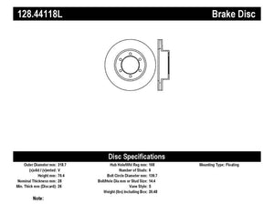 StopTech Drilled Sport Brake Rotor