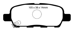 EBC 08-13 Infiniti EX35 3.5 Ultimax2 Rear Brake Pads