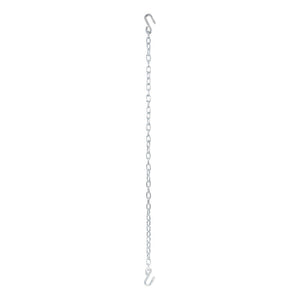 Curt 48in Safety Chain w/2 S-Hooks (2000lbs Clear Zinc)