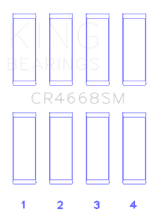 King Chrysler/Mitsubishi/Hyundai/Kia World Engine (Size Standard) Connecting Rod Bearing Set