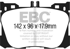 EBC 2017+ Mercedes-Benz E300 (W213) 2.0L Turbo Greenstuff Front Brake Pads