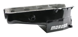 Moroso 86-Up Chevrolet Small Block (w/1in Inspection Bung) Wet Sump 7qt 7.5in Steel Oil Pan