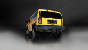 Corsa 2003-2006 Hummer H2 6.0L V8 Black Sport 3in Single Rear Twin 4in Tips Cat-Back Exhaust