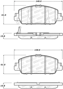 StopTech Sport Performance 13-17 Honda Accord Front Brake Pads