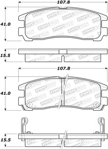 StopTech Sport Brake Pads w/Shims and Hardware - Rear