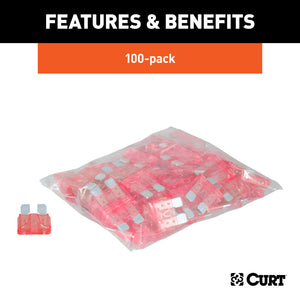 Curt 10-Amp Universal Fuses (100-Pack)