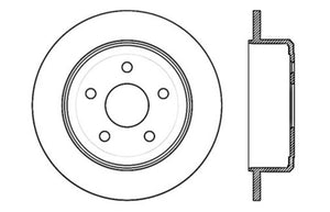 StopTech Power Slot 07-13 Jeep Wrangler Rear Left Drilled & Slotted Rotor