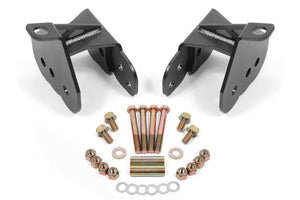 BMR 64-72 Chevy Chevelle Rear Control Arm Relocation Brackets - Black Hammertone