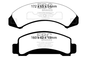 EBC 87-88 Ford Aerostar 2.3 Greenstuff Front Brake Pads