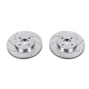 Power Stop 02-04 Ford Focus Front Evolution Drilled & Slotted Rotors - Pair