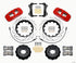 Wilwood AERO6 Front Hat Kit 15.00 Drilled Red 2007-2011 BMW E90 Series w/Lines