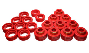 Energy Suspension 95-99 GM Tahoe/Yukon/Denali 2WD/4WD Red Body (Cab) Mount Set