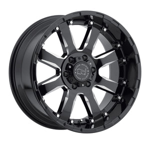 Black Rhino Sierra 18x9.0 6x135 ET12 CB 87.1 Gloss Black w/Milled Spokes Wheel