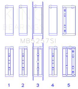 King GM 379 V8 OHV (Size 0.50mm) Main Bearing Set