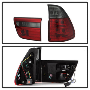 Spyder BMW E53 X5 00-06 4PCS Euro Style Tail Lights- Red Smoke ALT-YD-BE5300-RS