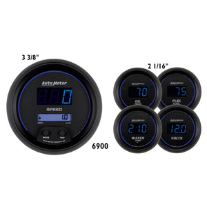 Autometer Cobalt Digital 3-3/8in Programmable Electric Speedometer/ 2-1/16in Electric Oil Pressure