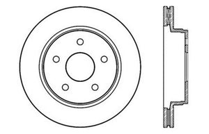 StopTech 04-06 Dodge Durango / 02-10 Ram 1500 (exc Mega Cab) Front Left Slotted & Drilled Rotor