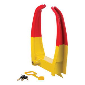 Curt Wheel Chock Lock (Yellow Powder Coat)