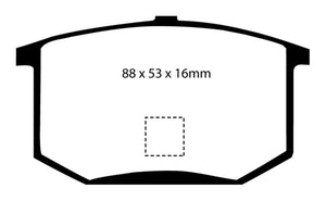 EBC 75-80 Lotus Esprit 2.0 Greenstuff Rear Brake Pads