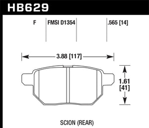 Hawk 08-15 Scion xB HPS 5.0 Rear Brake Pads