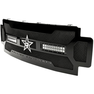 RBP RX-3 Midnight Edition Black LED Grille (Rivetless) 2017 Ford Spr Duty F250/F350 w/o Front Camera