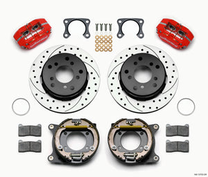 Wilwood Dynapro Lug Mount P/S Park Brake Kit Drilled Red Big Ford 2.00in Off Bronco 5 x 5.50