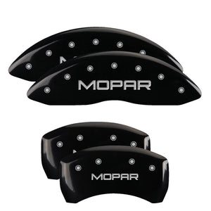 MGP 4 Caliper Covers Engraved Front & Rear Mopar Yellow Finish Black Char 2005 Chrysler 300