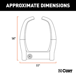 Curt Wheel Chock Lock (Yellow Powder Coat)