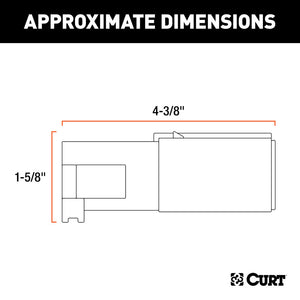 Curt 7-Way Round Connector Plug (Trailer Side Packaged)